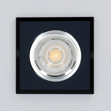 Oprawa Podtynkowa GU10 Halogenowa Wpuszczana Spot Oczko Czarna Kwadratowa Kobi