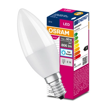 Żarówka LED E14 B39 7,5W = 60W 806lm 6500K Zimna 220° OSRAM