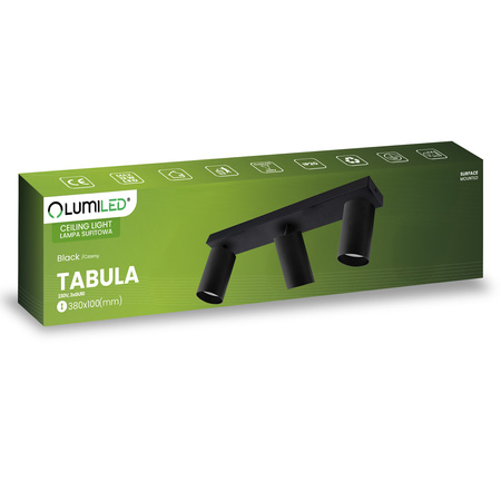 Lampa Sufitowa Plafon SPOT TUBA Reflektor Oprawa Halogenowa Skośna 3x GU10 TABULA LUMILED