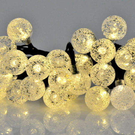 GIRLANDA SOLARNA ogrodowa OZDOBNA Łańcuch Świetlny 30 Kuleczek 2700K ciepła GOLDLUX (Polux)