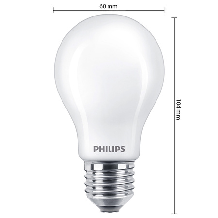 2x Żarówka LED E27 A60 8.5W = 75W 1055lm 4000K Neutralna FILAMENT LED Classic Philips