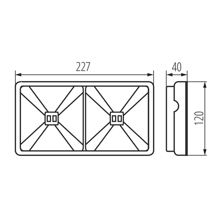 Lampa Znak Awaryjny LED 1.95W 125lm 5000K Zimny Natynkowa Biała IP65 ONTEC Kanlux