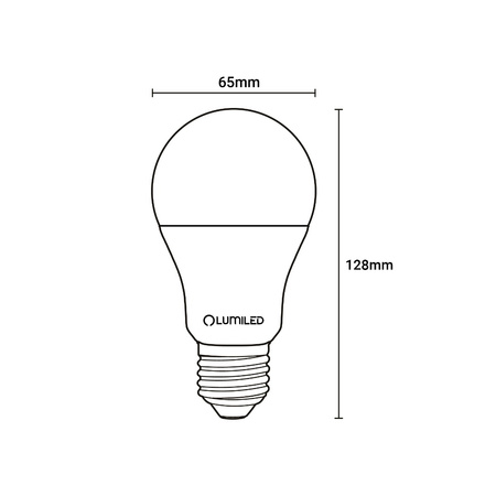 Żarówka LED E27 A65 15W = 120W 1952lm 4000K Neutralna 260° LUMILED