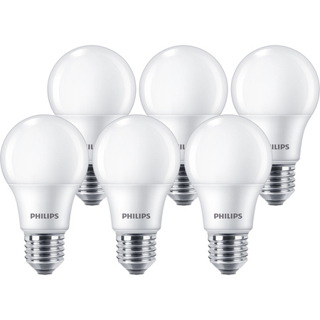6x Żarówka LED E27 A60 7W = 60W 806lm 2700K Ciepła 150° PHILIPS