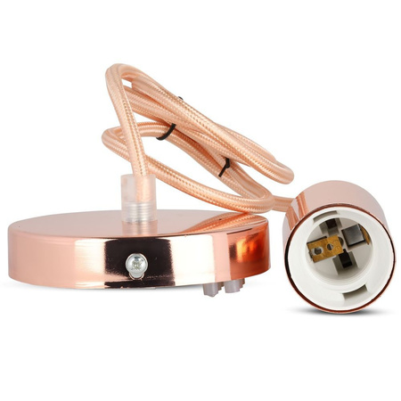 Lampa Wisząca Oprawa E27 Chromowy klosz Rose Gold VT-7448 V-TAC