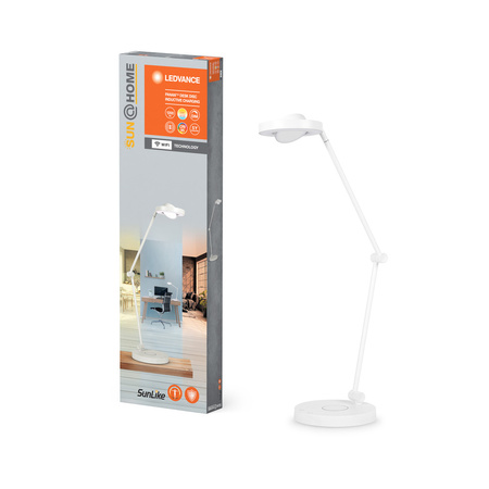 Lampa Stołowa Biurkowa Nocna LED 20W 600lm CCT Ściemnialna Biały SMART+ WiFi Sun@Home Ledvance