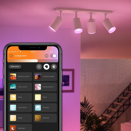 Philips HUE White and Color Ambiance Lampa Fugato 4x4.2W Bluetooth Zigbee