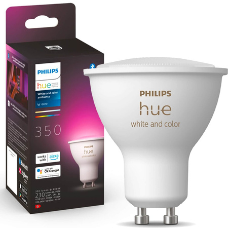 Żarówka LED GU10 5,7W CCT RGB PHILIPS HUE White & COLOR Ambiance Bluetooth Zigbee