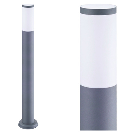 Lampa Ogrodowa LED Słupek E27 OSLO TUBA GOLDLUX (Polux) WYSOKA SZARY 100cm