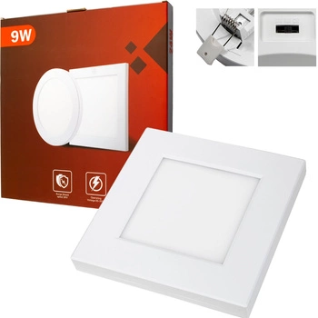 PLAFON PANEL LED 9W 630lm Kwadratowy Natynk Podtynk 3 BARWY