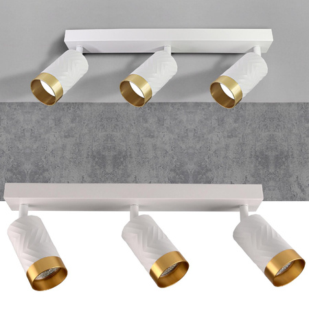 Lampa Listwa Oprawa Sufitowo-Ścienna LED 3 x GU10 ARRAS Biały GOLDLUX (Polux)