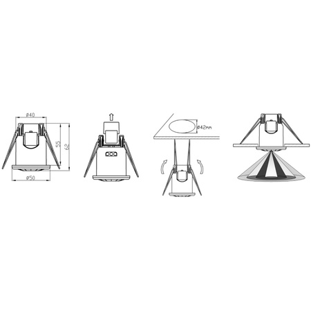 Czujnik Ruchu i Zmierzchu PIR Podtynkowy 360° 8m Wewnętrzny Biały