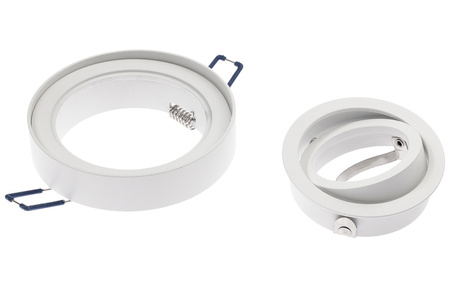 Zestaw Oprawa HALOGENOWA Tuba Spot Ruchoma MIDI GU10 Okrągła Biała 20mm + LED GU10 6W 3000K LUMILED