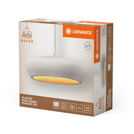 Lampa Sufitowa Wisząca Dekoracyjna E27 Zwis Biały Decor Ledvance