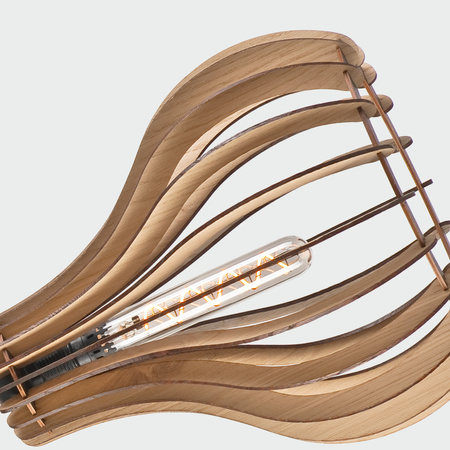 Lampa Wisząca Sufitowa TUCCI E27 Czarna Drewniana LM-1.229 Lamkur