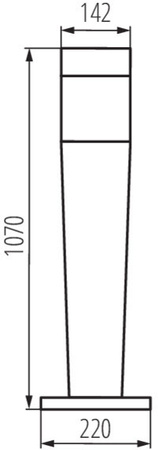 Lampa Oprawa Ogrodowa Architektoniczna SŁUPEK LED 107cm INVO GU10 Kanlux