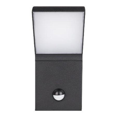 Kinkiet Ogrodowy Elewacyjny Lampa Zewnętrzna LED 12W 4000K IP54 z Czujnikiem Ruchu i Zmierzchu