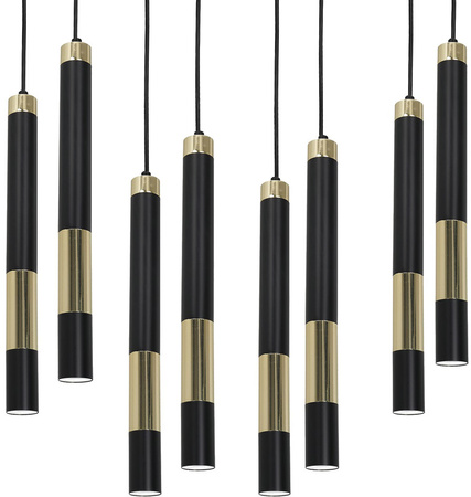 Lampa wisząca czarno-złota MiLAGRO DALLAS + 5xGU10
