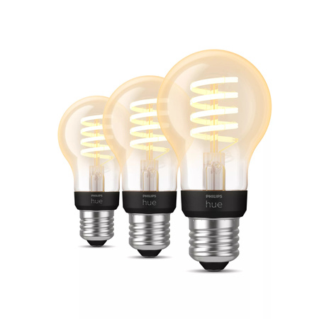 3x Żarówka LED E27 A60 7W = 40W 550lm 2200-4500K CCT FILAMENT SMART Inteligentna Bluetooth ZigBee White Ambiance Philips HUE