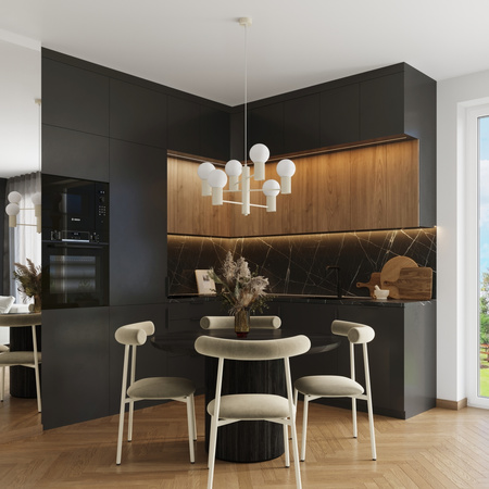 Lampa Wisząca Żyrandol 6x G9 Aluminiowa Beżowy Halo French Sky SL.1831 Sollux