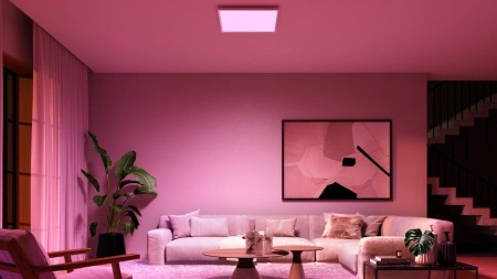 Panel LED Lampa Sufitowa Natynkowa 60x60 cm 60W 4150lm IP20 White and Color Ambiance RGB + TW Biała Inteligentna SMART Zigbee Bluetooth Surimu Philips HUE