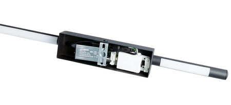 Kinkiet LED LUNA lampa sufitowa ścienna CZARNA Metal 120cm styl nowoczesny IP54