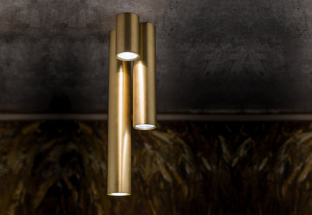 Lampa Sufitowa Wisząca 3x GU10 Złota Nowoczesna EYE L 8915 Nowodvorski