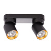 Lampa Sufitowa ANDY 2xGU10 Czarny Złoty Milagro