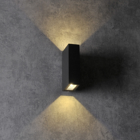 Kinkiet Elewacyjny LED Grafitowy Góra/Dół 2x2,5W 4000K Neutralna ORLEAN GOLDLUX (Polux)