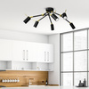 Lampa Sufitowa IRIS Czarna Złota 6x mini GU10 Milagro