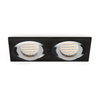 Oprawa Podtynkowa GU10 Halogenowa Wpuszczana Spot Oczko Czarna Podwójna Kobi