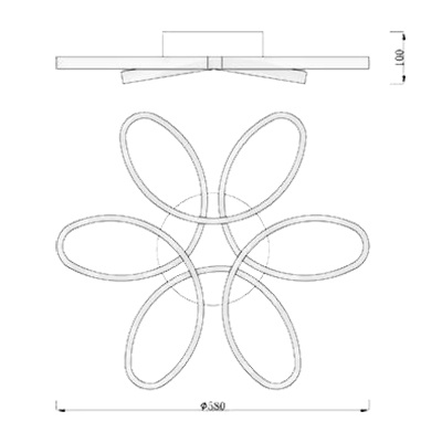 Lampa Sufitowa Żyrandol LED GALAXIS VIRGO 72W czarny + Pilot
