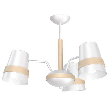 Lampa Sufitowa Żyrandol VENEZIA Biała 3xE27 Milagro