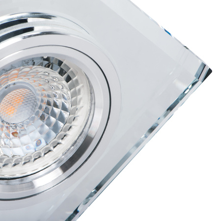 Oprawa sufitowa podtynkowa MORTA GU5.3 12AC/DC Kwadratowa Transparentna KANLUX