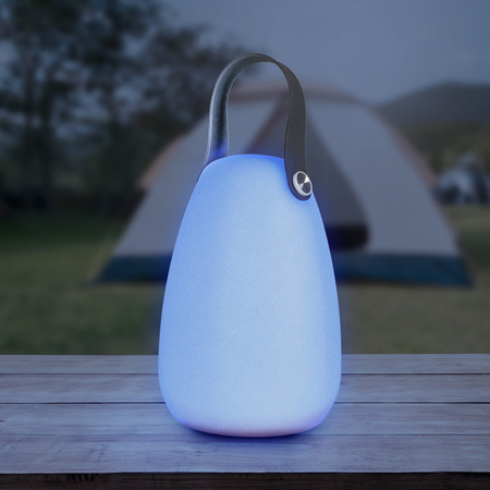 Lampa Solarna Kempingowa 2W 3000K RGBW Biała IP44 z Czujnikiem Zmierzchu Canaria Sanico Goldlux