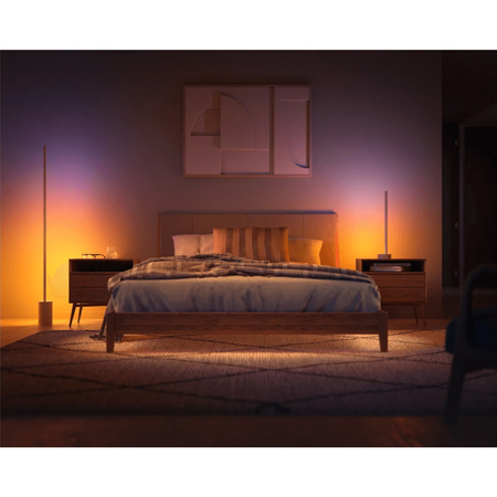 Lampa Stojąca Podłogowa SIGNE GRADIENT LED Dębowa EU/UK 29W CCT RGB PHILIPS HUE Bluetooth Zigbee
