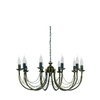 Lampa Sufitowa Żyrandol 10x E14 Czarna Klasyczna ARES 206 Nowodvorski