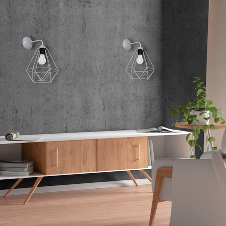 Lampa Ścienna Kinkiet BASKET Szara 1xE27 Milagro