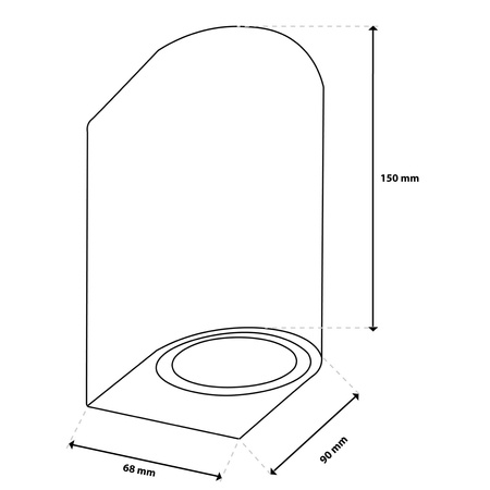 Kinkiet Ogrodowy Elewacyjny Lampa Zewnętrzna 2xGU10 ALLIUM Czarna LUMILED