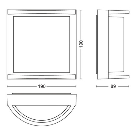 Kinkiet Ogrodowy Lampa Elewacyjna Zewnętrzna LED 3.8W 800lm 2700K Antracyt Samondra Ultra Efficient Philips