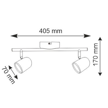 Lampa sufitowo-ścienna ruchoma regulowana 8.4W LED RAWI2 czarny 3000K GOLDLUX