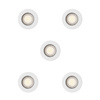 5x Oprawa Podtynkowa Wpuszczana LED GU10 Stała Aluminiowa Okrągła Biała Peridot Philips
