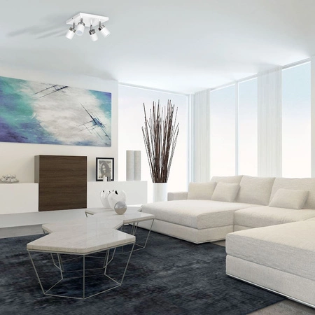 Lampa sufitowa JOKER biała 4xGU10 MILAGRO Metal kwadrat styl nowoczesny