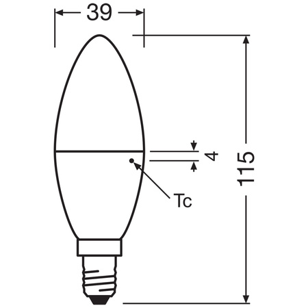 Żarówka LED B39 Świeczka E14 7.5W = 60W 806lm 2700K Ciepła 180° STAR CLASSIC Osram