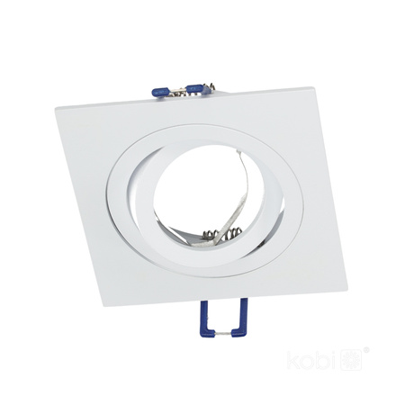 Oprawa Podtynkowa GU10 Halogenowa Wpuszczana Spot Oczko Biała Kwadratowa Kobi