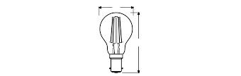 Żarówka LED P45 Kulka B15d 4W = 40W 470lm 2700K Ciepła 300° Retrofit Filament CLASSIC Osram
