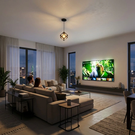 Lampa Wisząca Sufitowa Geometryczna Kwadrat Zwis LED E27 TALUS Czarna LUMILED