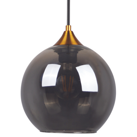 Lampa Sufitowa Wisząca Zwis E27 Złota Szara Damar Sanico Goldlux