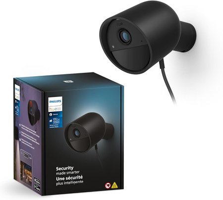 Kamera Przewodowa Zewnętrzna IP 1080p Full HD CMOS Czarna Zigbee WiFi SMART Security Camera Secure Philips HUE