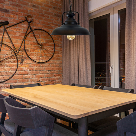 Lampa Wisząca Sufitowa RETRO IL MIO ICELAND 1xE27 Czarna - GOLDLUX (Polux)